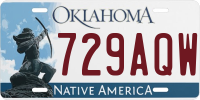OK license plate 729AQW