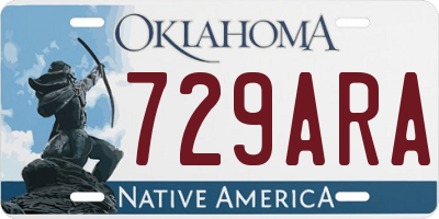 OK license plate 729ARA