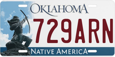 OK license plate 729ARN