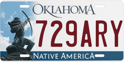 OK license plate 729ARY