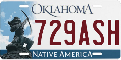 OK license plate 729ASH