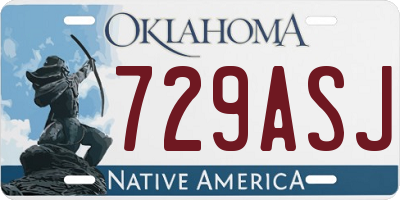 OK license plate 729ASJ