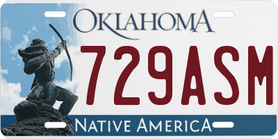 OK license plate 729ASM