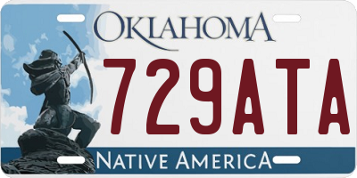 OK license plate 729ATA