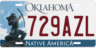 OK license plate 729AZL
