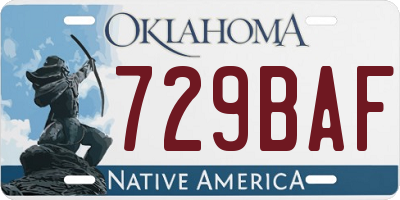 OK license plate 729BAF