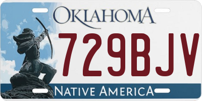 OK license plate 729BJV