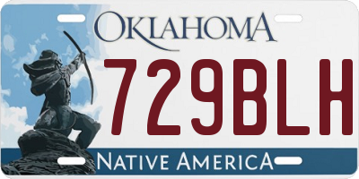 OK license plate 729BLH