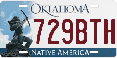 OK license plate 729BTH