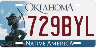 OK license plate 729BYL