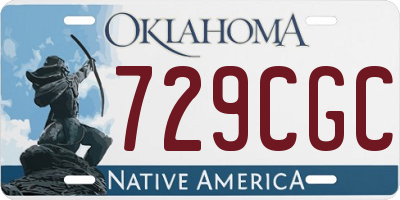 OK license plate 729CGC