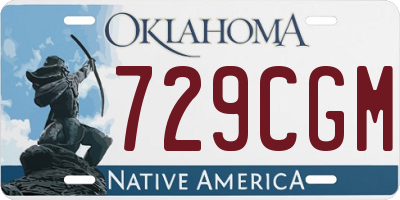 OK license plate 729CGM