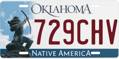 OK license plate 729CHV