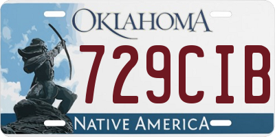 OK license plate 729CIB
