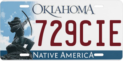 OK license plate 729CIE