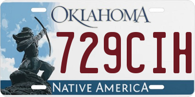 OK license plate 729CIH