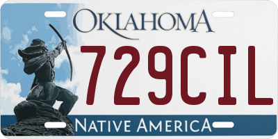 OK license plate 729CIL