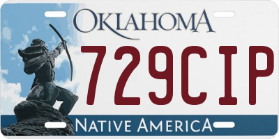 OK license plate 729CIP