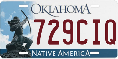 OK license plate 729CIQ
