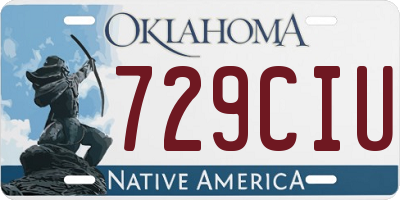 OK license plate 729CIU