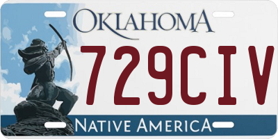 OK license plate 729CIV