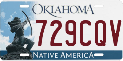 OK license plate 729CQV