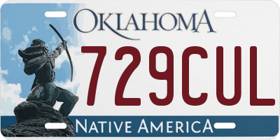 OK license plate 729CUL