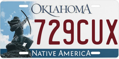 OK license plate 729CUX
