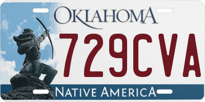 OK license plate 729CVA