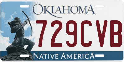 OK license plate 729CVB