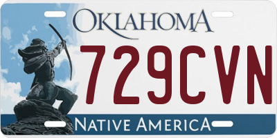 OK license plate 729CVN