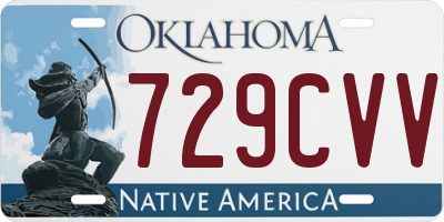 OK license plate 729CVV