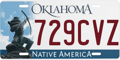 OK license plate 729CVZ