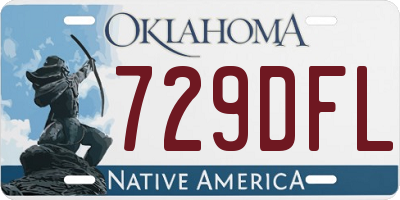 OK license plate 729DFL