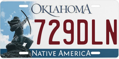 OK license plate 729DLN