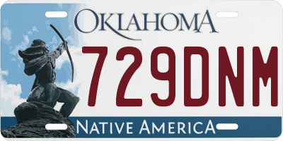 OK license plate 729DNM