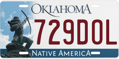 OK license plate 729DOL