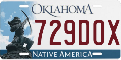 OK license plate 729DOX