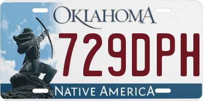 OK license plate 729DPH