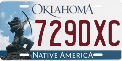 OK license plate 729DXC