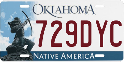 OK license plate 729DYC