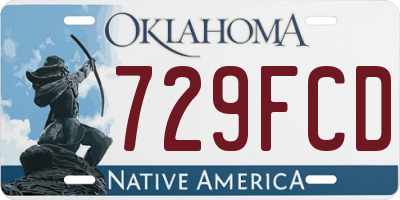 OK license plate 729FCD