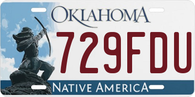 OK license plate 729FDU