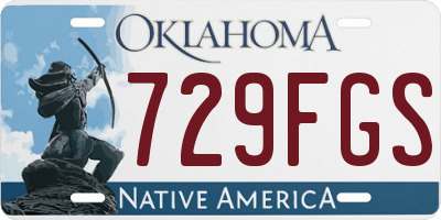 OK license plate 729FGS