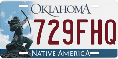 OK license plate 729FHQ