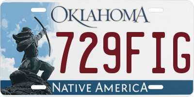OK license plate 729FIG