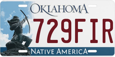 OK license plate 729FIR