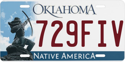 OK license plate 729FIV