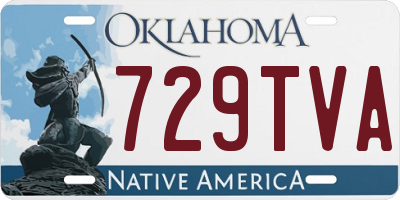 OK license plate 729TVA
