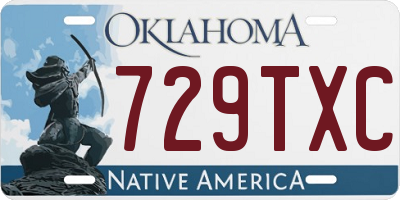 OK license plate 729TXC